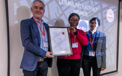 Yvonne Lawson accepts the Community Activist award