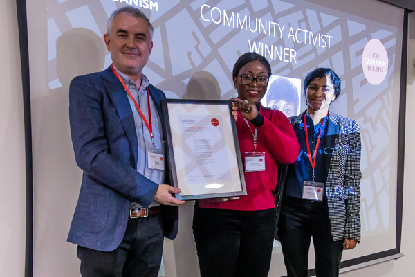 Yvonne Lawson accepts the Community Activist award